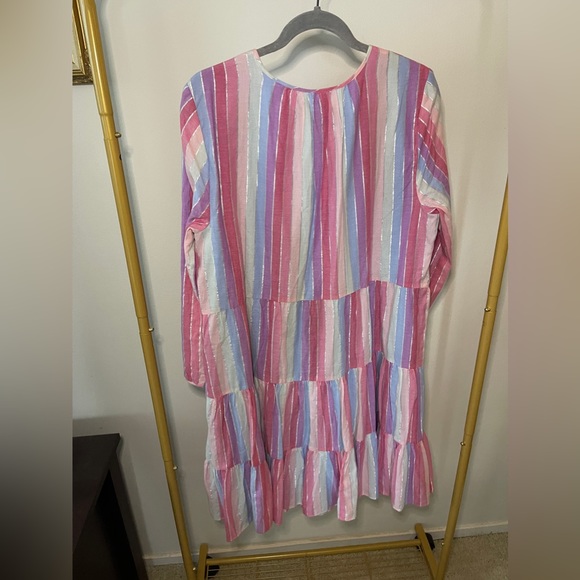 J.Crew blue and pink Striped Dress - Picture 6 of 8